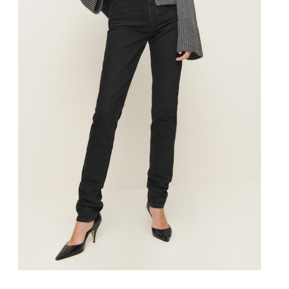 Reformation Etta Stretch High Rise Stacked Slim Jeans